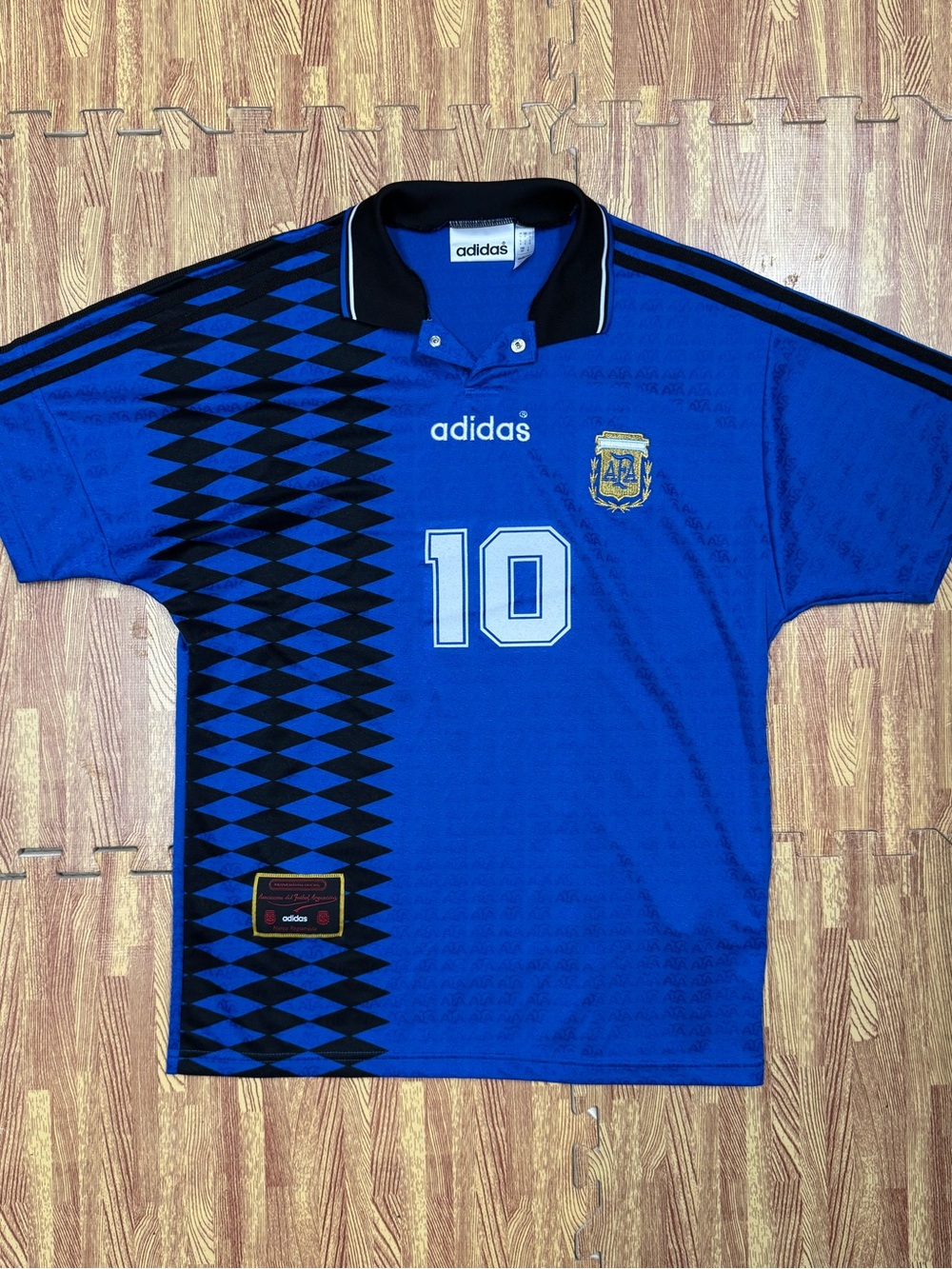 Retro Argentina Messi Maradona #10 World Cup Soccer Football Jersey Men’s Small